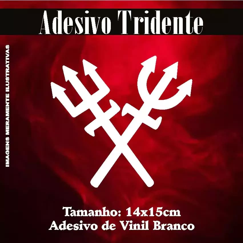 Adesivo Recortado - Tridente 14x15 cm 8
