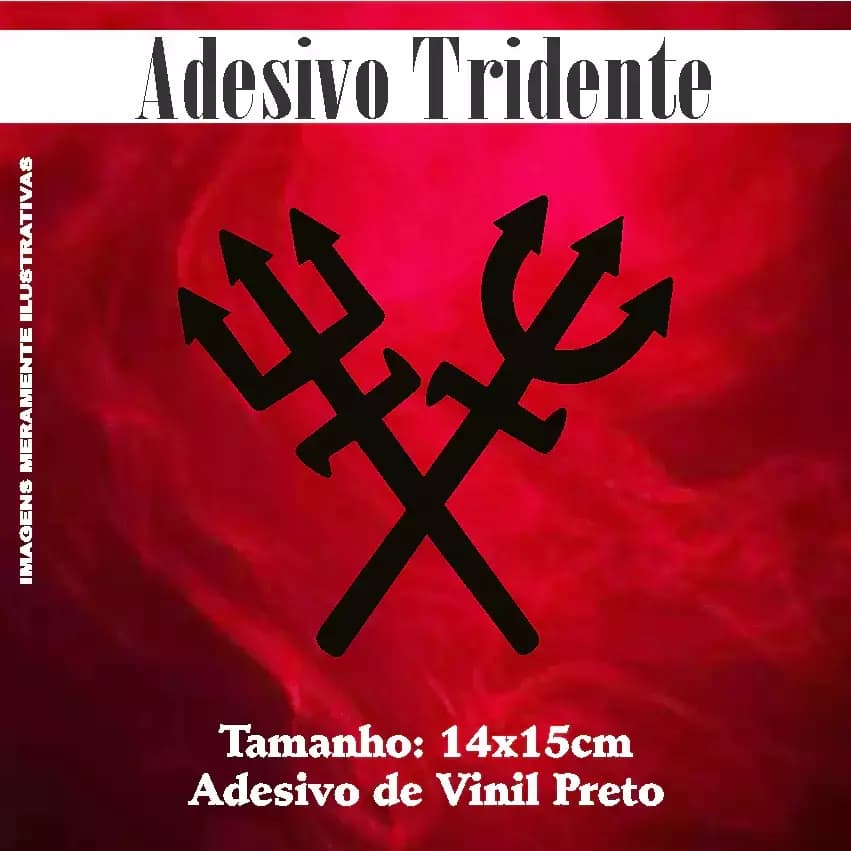Adesivo Recortado - Tridente 14x15 cm 7