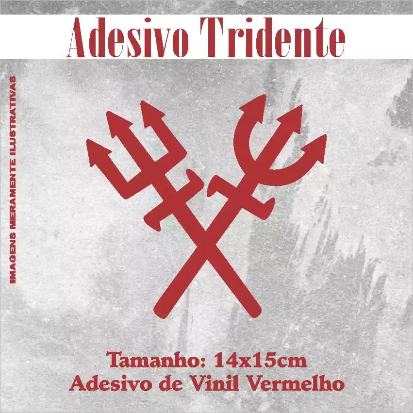 Adesivo Recortado - Tridente 14x15 cm 6