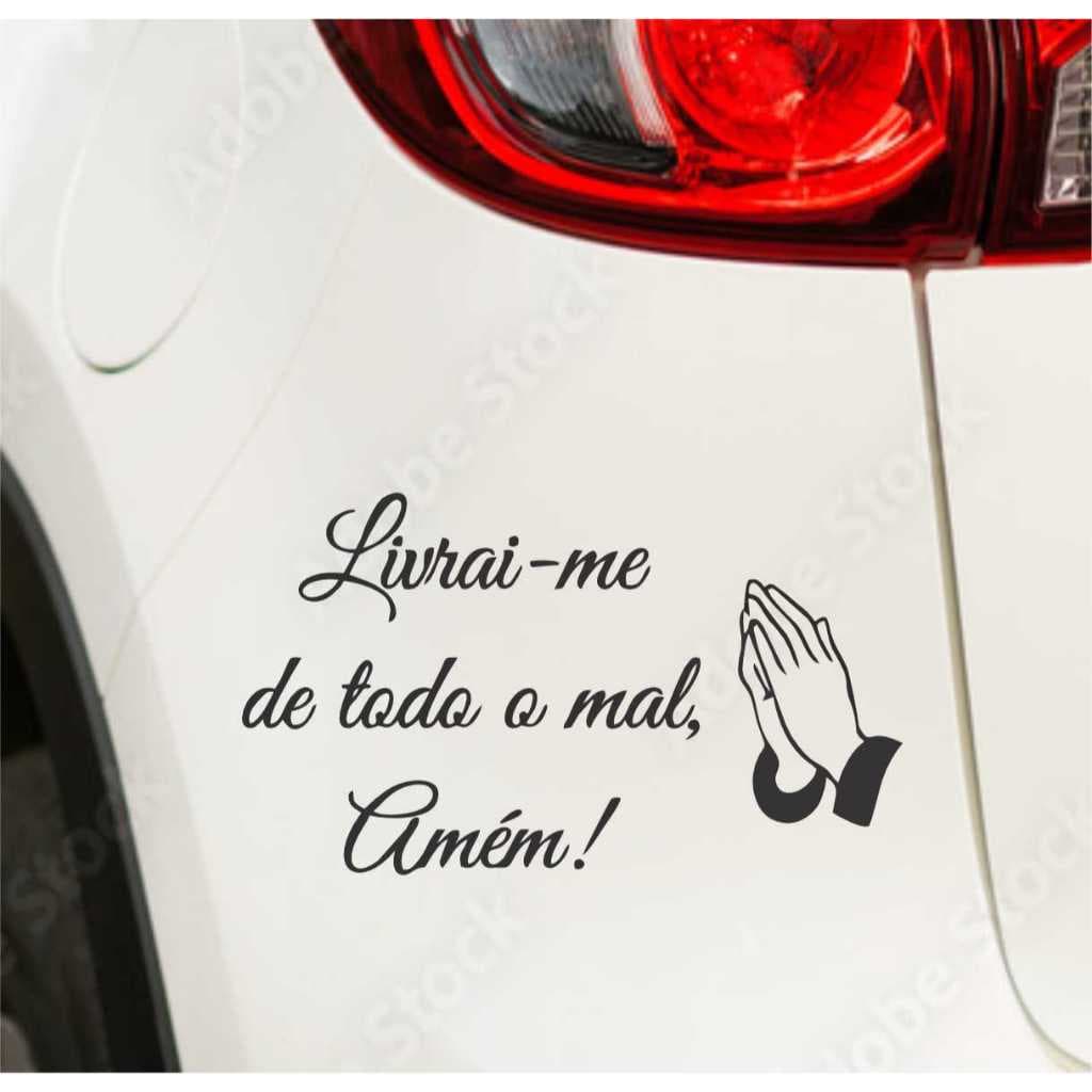 Adesivo Recortado – Livrai-Me De Todo O Mal, Amém – 19x11cM