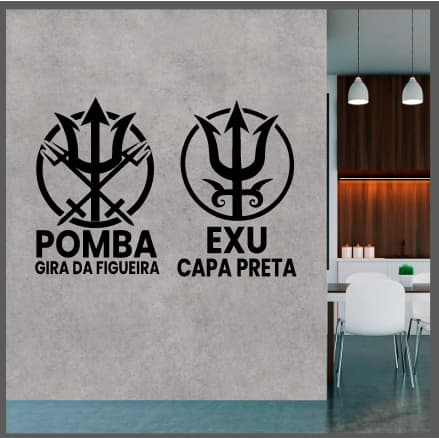 Adesivo Recortado – Pomba Gira da Figueira e Exu Capa Preta