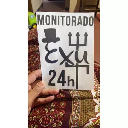Adesivo Recortado - Monitorado Por Exu 4
