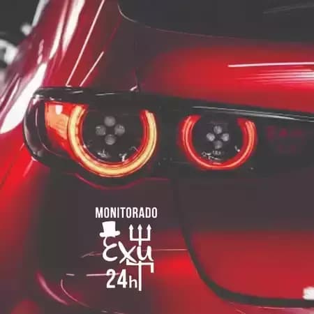 Adesivo Recortado - Monitorado Por Exu 2
