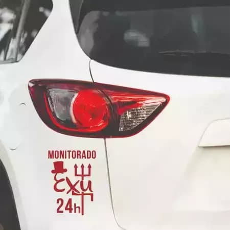 Adesivo Recortado - Monitorado Por Exu 3