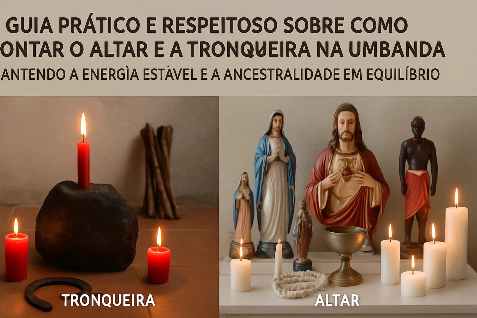 Altar e Tronqueira na Umbanda: onde posicionar na sua casa para energias positivas