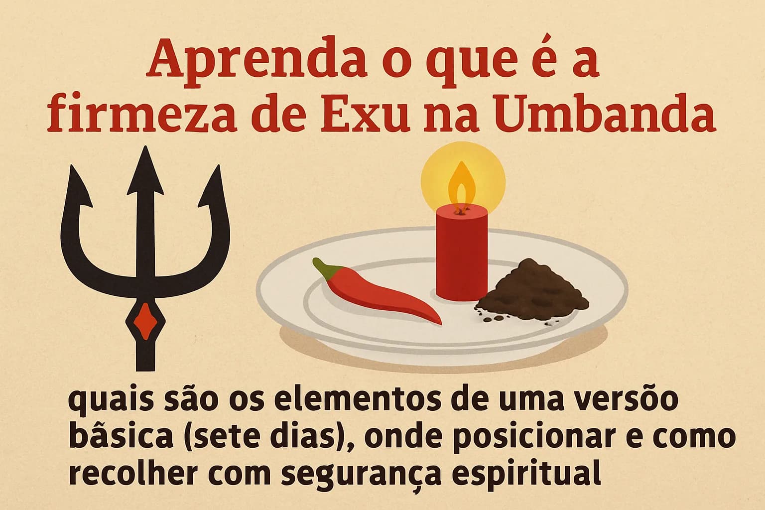 Firmeza de Exu na Umbanda: passo a passo de uma firmeza básica para abertura de caminhos (sete dias)