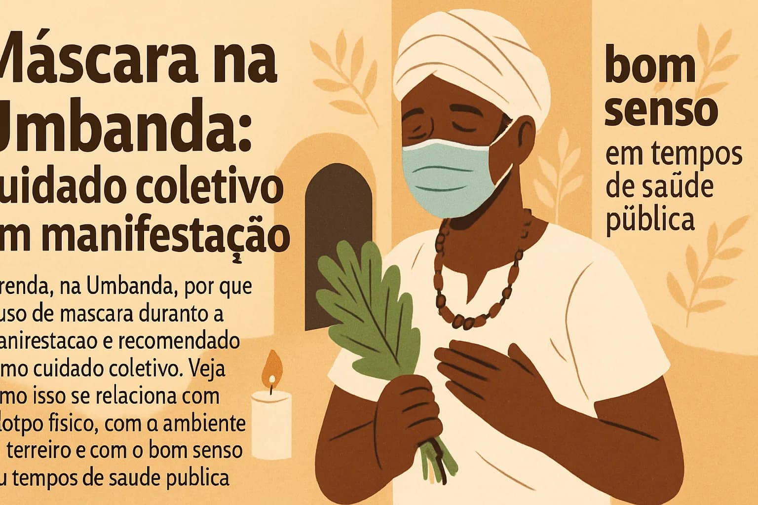 Umbanda e uso de máscaras no terreiro: orientação de bom senso para o trabalho mediúnico
