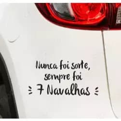 Adesivo Nunca Foi Sorte Sempre Foi 7 Navalhas 16x8