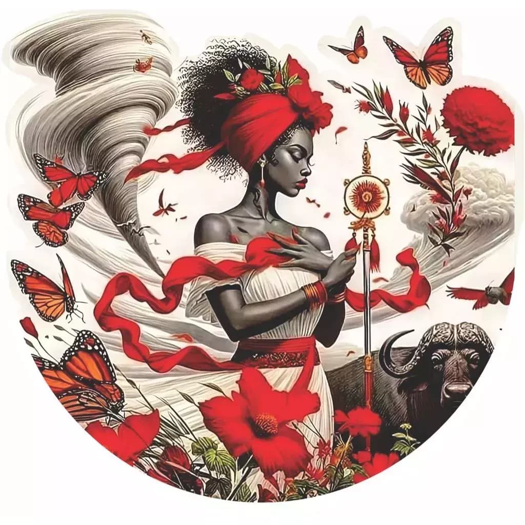 Adesivo Iansã 15x15 Umbanda Candomblé