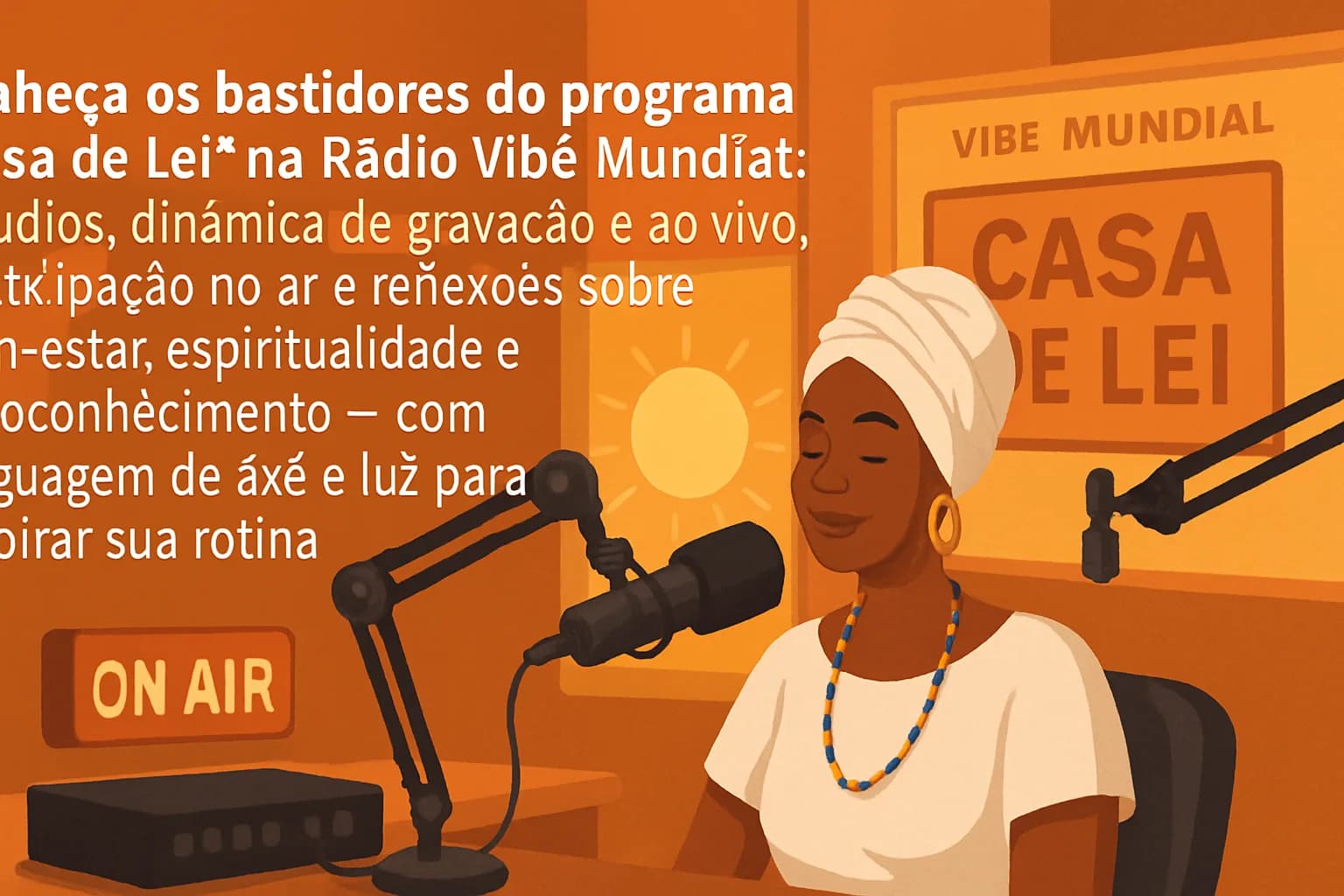 Bastidores do Programa “Casa de Lei” na Rádio Vibe Mundial: acolhimento, autoconhecimento e caminhos de luz