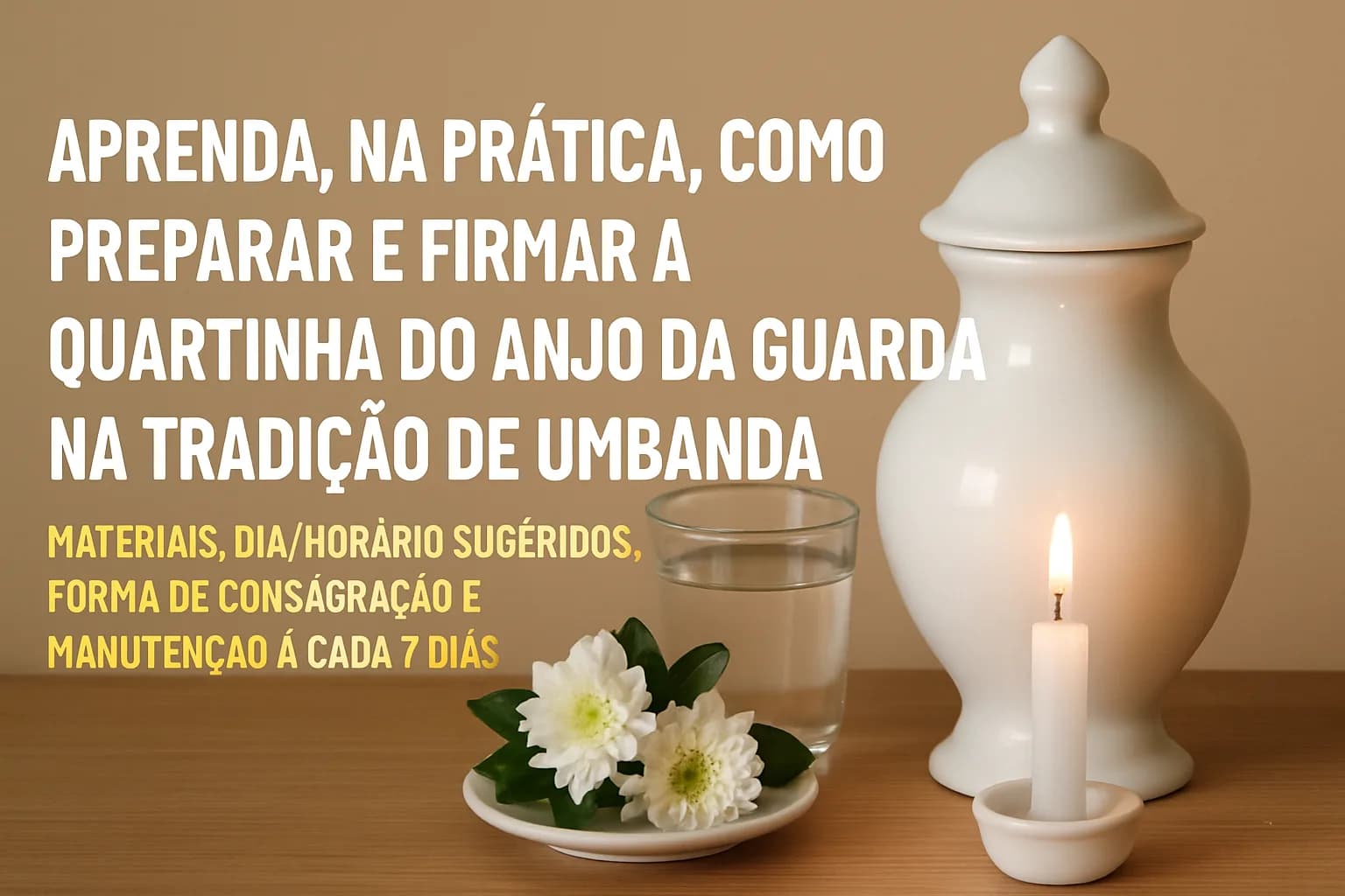Como Firmar o Anjo da Guarda na Quartinha (Umbanda): passo a passo e cuidados