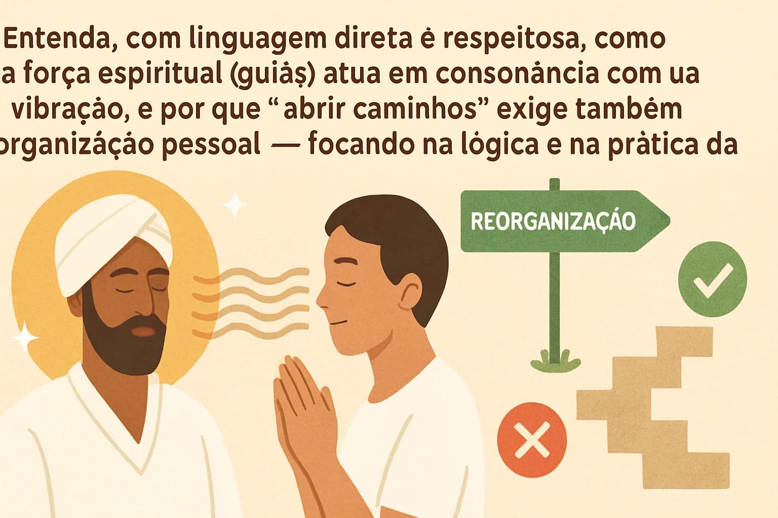 Guia espiritual, vibração e merecimento: por que os caminhos só se abrem com mudança interior