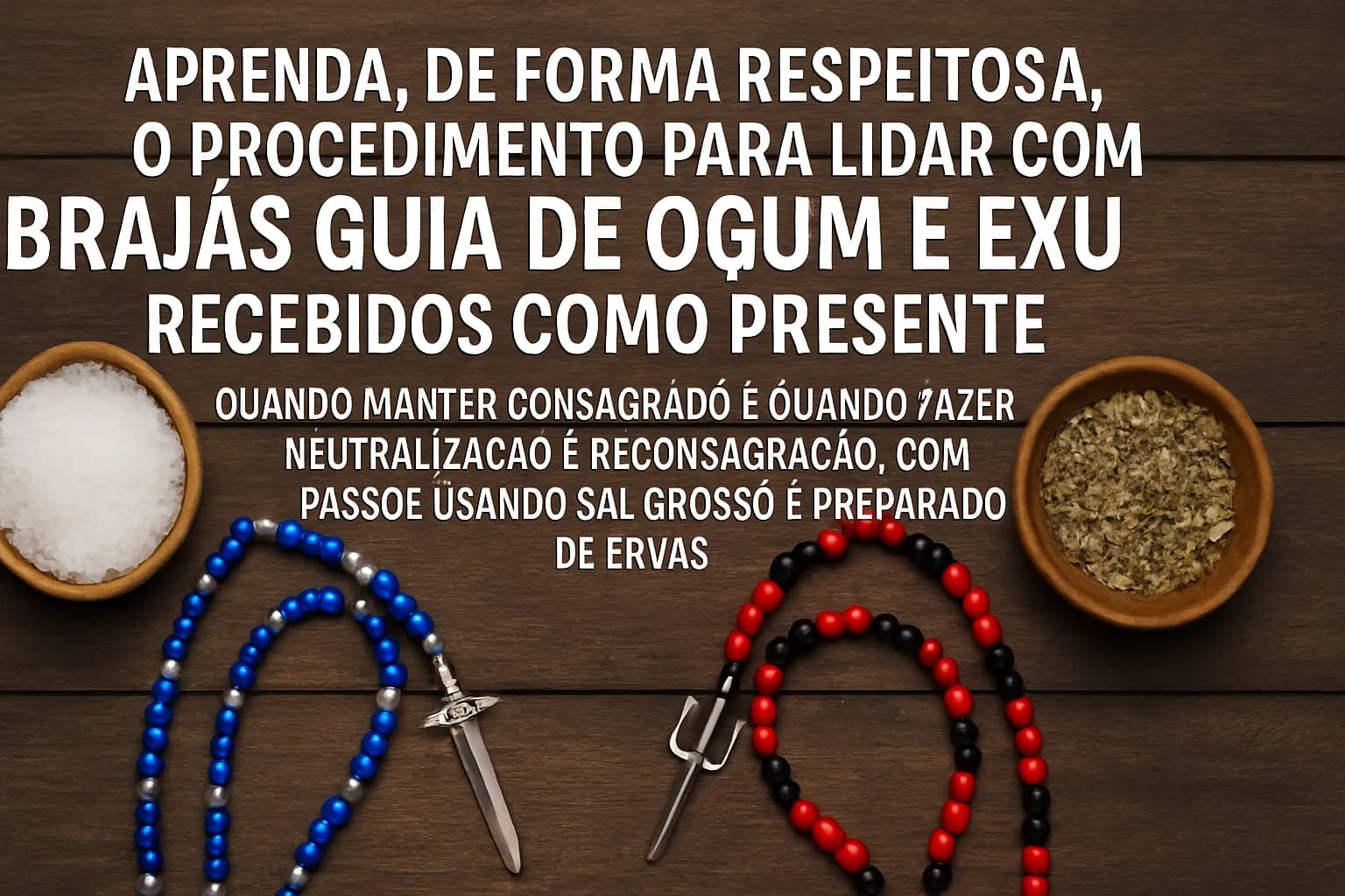 O que fazer com Brajás de Ogum e Ixu recebidos de outra pessoa? (Como neutralizar e reconsagrar com segurança)