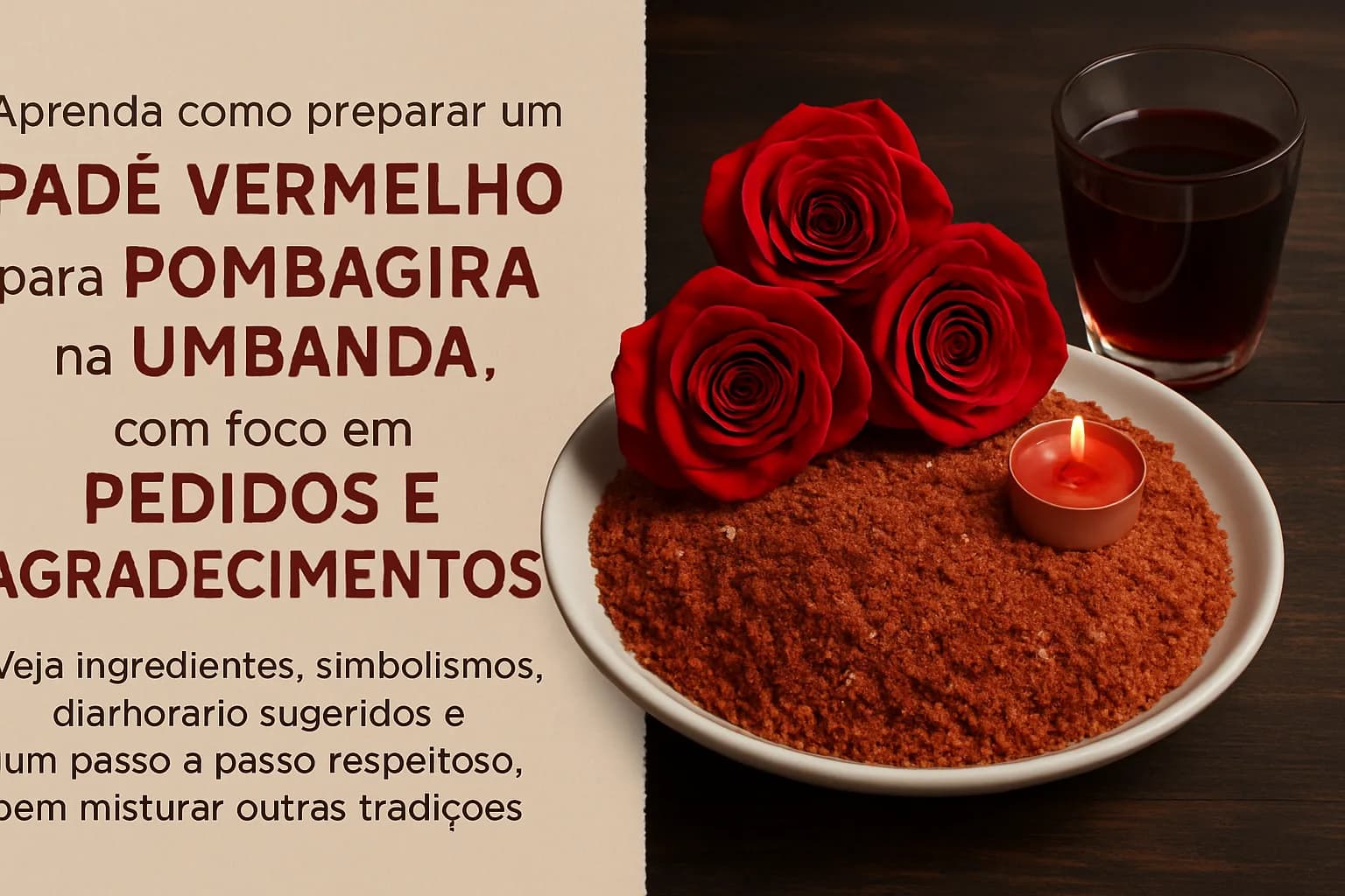 Padê Vermelho de Pombagira na Umbanda: preparo para pedidos e agradecimentos (fundamentos e cuidados)
