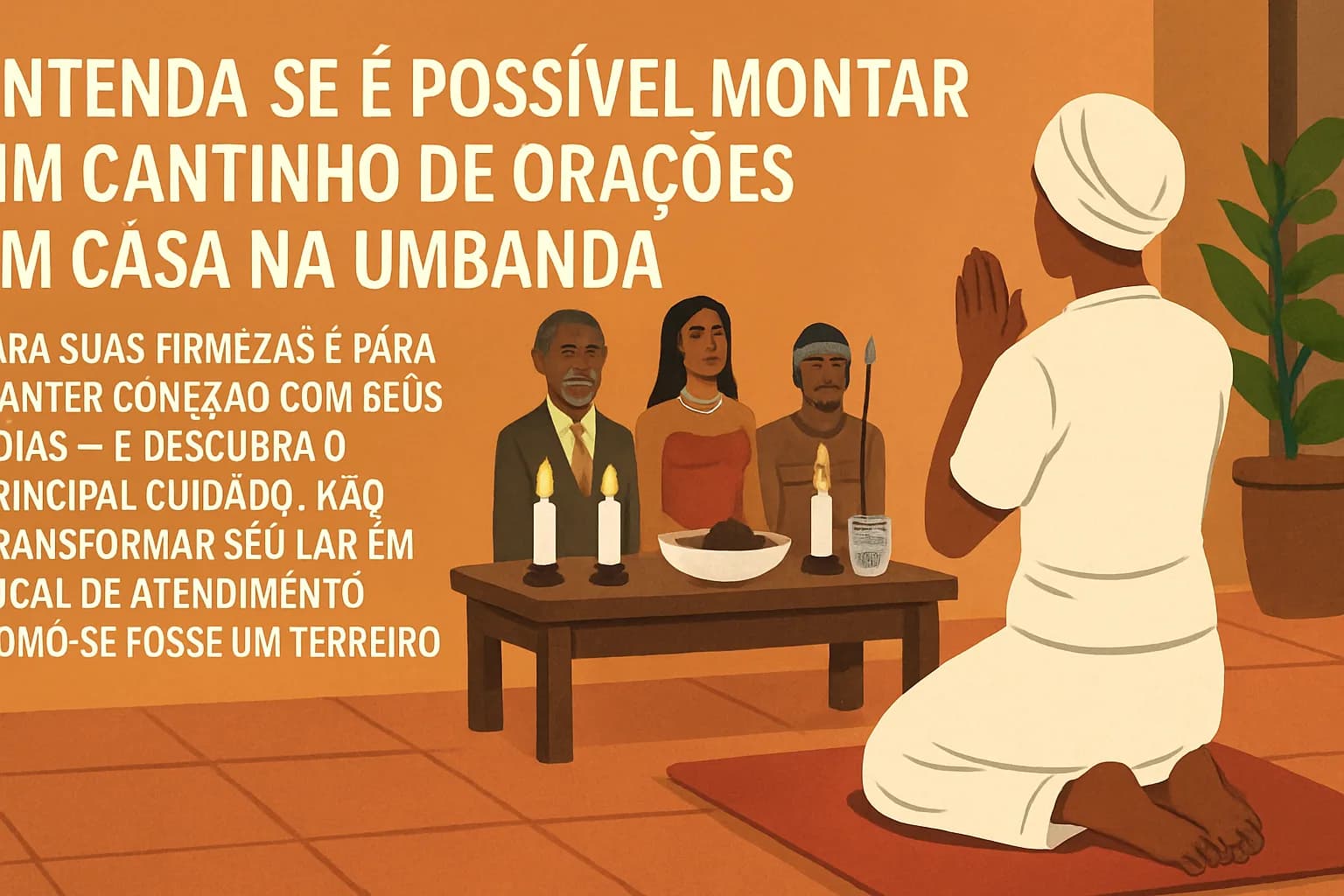 Posso ter um altar de Umbanda em casa? Como organizar um quartinho de orações com segurança