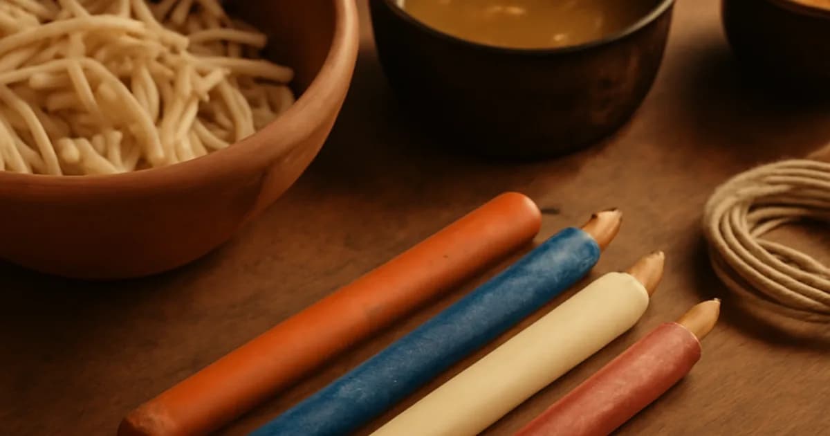Como as velas usadas na Umbanda são fabricadas: do pavio ao padrão de cor